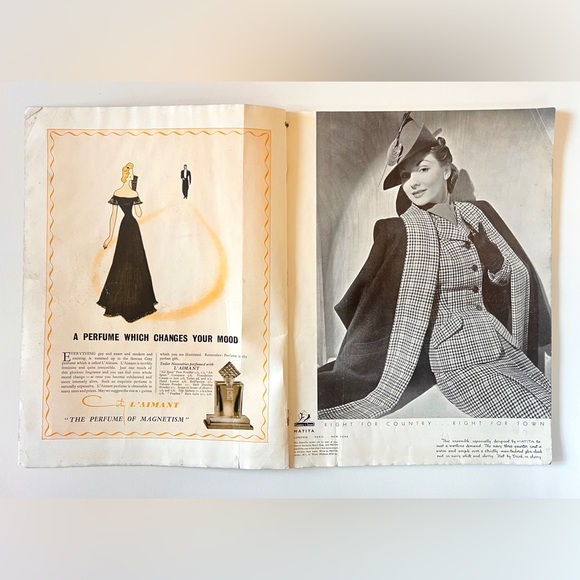 Vintage Vogue Magazine January 1940 New Year Number (No Pattern Book) - Picture 9 of 15